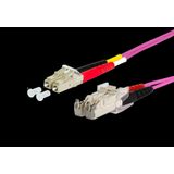 OpDAT patch cord LC-D/E2000-D OM4, 10.0 m