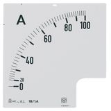 Interchangeable scale for ammeters RQ96E (by CT) - In: 80/5A