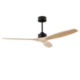 Fan Stem Evo ø1220mm Black with Light Wood Blades Light wood LED