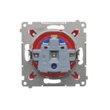 Double socket outlet without earthing, with shutters, (module), 16A, 250V, Screw, Bronze matt, metalic
