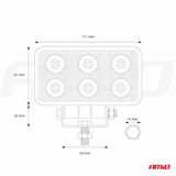 Working lamp AWL02 6 LED FLAT 9-60V