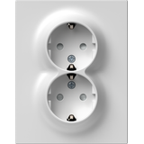 SOCKET SCHUKO DOUBLE 2P+E 16A 250V~ PW F 4417107