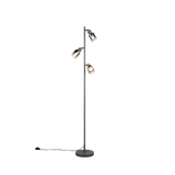 Cadiz floor lamp 3-pc E14 anhracite/chrome plated