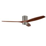 Fan Stem Evo ø1220mm Tube Play Satin Nickel with Dark Wood Blades