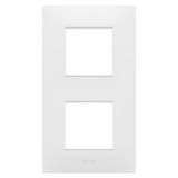 EGO INTERNATIONAL PLATE - IN TECHNOPOLYMER - 2+2 MODULES VERTICAL - SATIN WHITE - CHORUSMART