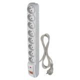 Surge Protector – 8 sockets 1,5m, grey