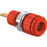 2 mm socket, flat plug connection, mounting Ø 8.6 mm, CAT III, red, 65.9098-22