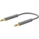 Measuring lead with (4 mm lamella plug, straight) to (4 mm lamella plug, straight), 2 m, gray, PVC, 1.0 mm², 64.1071-20028