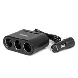 Triple extension socket charger 2x USB A 1x USB C 12/24V 120W 70cm AMIO-04361