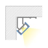Corner aluminum profile REA 23x20mm without diffuser 1m