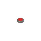 Illuminated button, spring-return, red