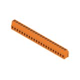 Printed circuit board terminals, 5.08 mm, Number of poles: 22, 90°, Solder pin length (l): 3.5 mm, tinned, orange, Clamping yoke connection, Clamping range, max. : 2.5 mm², Box