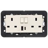 2 2P+E13ABS socket+switch+A/C-USB canvas