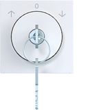 Centr.pl. key switch, lock, removable key A.x/C.x white gl.