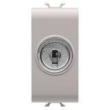 TWO-WAY SWITCH 1P 250V ac - 10AX - WITH KEY - 1 MODULE - NATURAL SATIN BEIGE - CHORUSMART