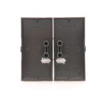 Two gang switch for IP44 version, (module), 10AX, quick connection, cream white/electro white