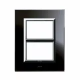 VERA44 GLASS FRONT PLATE BLACK 3+3M