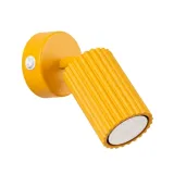 Wall lamp KARBON yellow with a switch