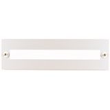 BPZ-FP-1200/150-45-W Front plate for HxW=150x1200mm, with 45 mm device cutout, white