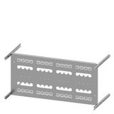 Mounting plate 3VA12 (250A), 4-pole, fixed-mounted, RCD: with, H: 400mm W: 800mm