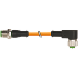 M12 male 0° / M12 female 90° A-cod. PUR 4x0.34 or +robot+drag ch.25m