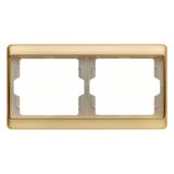 Frame 2gang horizontal Arsys gold, metal