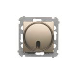 Time switch with relay 8A, Gold matt, metalic
