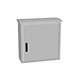 MAXIPOL + Rain roof, bottom open, 1 door H750 W750 D312mm