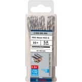 Metal drill bits HSS-G, DIN 338 5,6 x 57 x 93 mm 10 pcs.