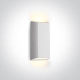 67512/W/V WHITE WALL LIGHT 8W CCTV IP65 230V