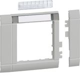 Frontplate modular, CP 55, Lid 80, hfr, Labeling Field, lightgrey