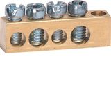 Brass terminal, 30mm, 2x10mm² - 2x16mm²