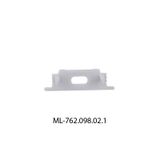 End cap with hole for VB, silver color, 1pc