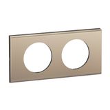 PLATE 2 GANG SATIN NICKEL