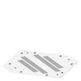 Roof plate for corner cubicle, IP40 D: 400 mm