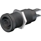 4 mm socket, flat plug connection, mounting Ø 12.2 mm, CAT IV, black, 66.9131-21