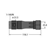 1″ Round Connector Male Connector, Straight   BS716B61-0/21