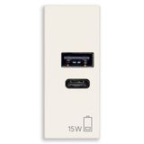 A+C-USB power unit 15W 5V 1M white