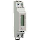 Single-phase energy meter - EMDX³ - 5A - 45A 230V backlit display - 1 module with pulse output - MID certified