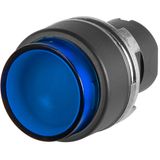 Projecting push-button, illuminated, maintained, blue