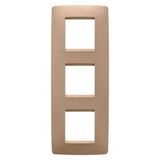 ONE INTERNATIONAL PLATE - IN PAINTED TECHNOPOLYMER - 2+2+2 MODULES VERTICAL - SOFT COPPER - CHORUSMART