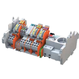 WAGO 15-track measuring strip 3 current connectors in each phase with fuses, without signaling with additional circuits
