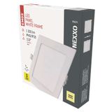 LED recessed luminaire NEXXO, square, white, 18W, warm white