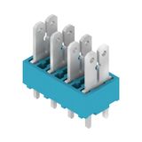 Printed circuit board terminals, 5.00 mm, Number of poles: 4, 180°, Solder pin length (l): 3.5 mm, tinned, blue, Flat-blade connection, Box