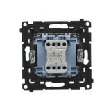 Single break push button with pictogras, (module), Simon 24, IP20/IP44, 10AX, 10A, white