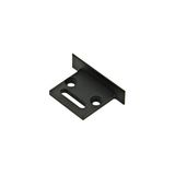 Profile end cap LBI flat with cable entry, black anodized