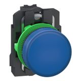 Plastic pilot light 24V blue Push-in