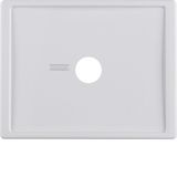Centre plate for pneumatic call switch, lens, arsys, p. white glossy
