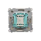Double button for switches and push buttons, antibacterial white