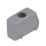 HDC enclosures, Size: 3, Protection degree: IP65, in plugged condition, Plug housing, Side-locking clamp on lower side, , Size of cable entries: 2*M32